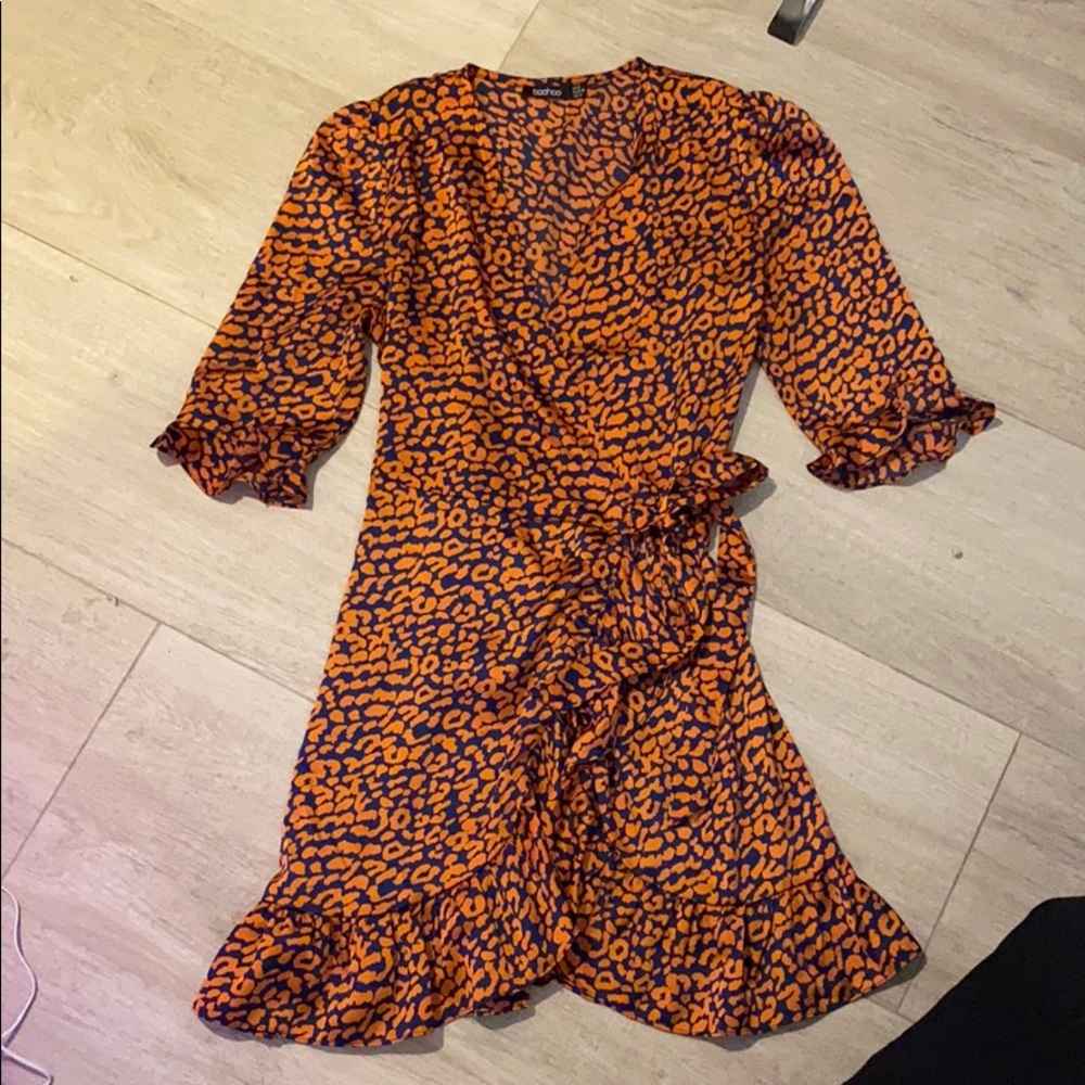 Wrap around mini dress